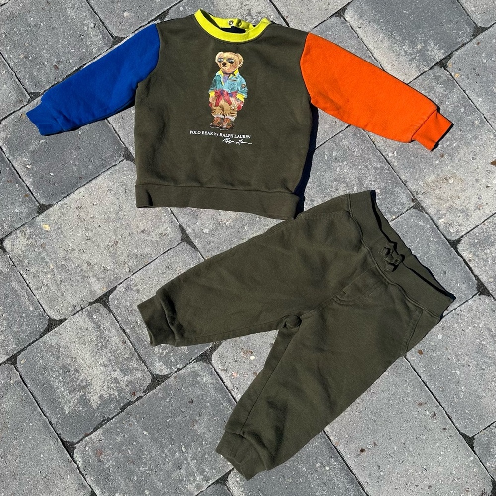 Polo by Ralph Lauren Olive Kids Sweatpants - Dark Olive Jogger Bottoms